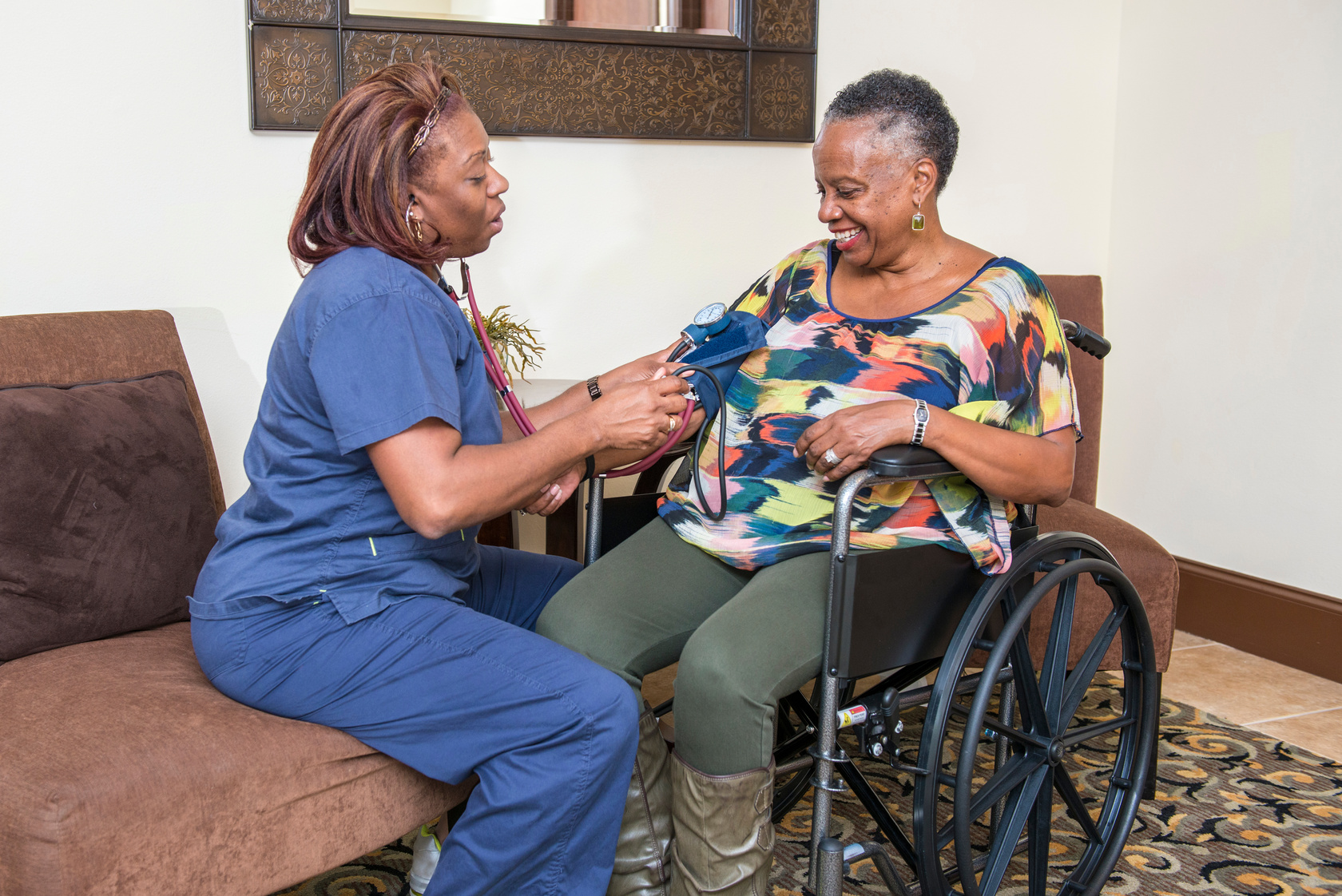 Home Health Care Worker and Senior Client
